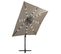 Parasol Déporté Avec Mât Et Lumières LED Taupe 250 Cm