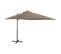 Parasol Déporté Avec Mât Et Lumières LED Taupe 250 Cm