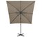 Parasol Déporté Avec Mât Et Lumières LED Taupe 250 Cm