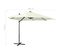 Parasol Déporté Avec Mât Et Lumières LED Sable 300 Cm