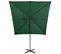 Parasol Déporté Avec Mât Et Lumières LED Vert 250 Cm