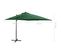 Parasol Déporté Avec Mât Et Lumières LED Vert 250 Cm