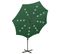 Parasol Déporté Avec Mât Et Lumières LED Vert 300 Cm