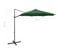 Parasol Déporté Avec Mât Et Lumières LED Vert 300 Cm