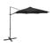 Parasol Déporté Avec Mât Et Lumières LED Noir 300 Cm