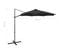 Parasol Déporté Avec Mât Et Lumières LED Noir 300 Cm