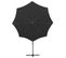 Parasol Déporté Avec Mât Et Lumières LED Noir 300 Cm