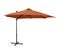 Parasol Déporté Avec Mât Et Lumières LED Terre Cuite 300 Cm