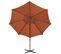 Parasol Déporté Avec Mât Et Lumières LED Terre Cuite 300 Cm