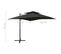 Parasol Déporté à Double Toit 250x250 Cm Anthracite