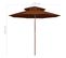 Parasol Double Avec Mât En Bois Terre Cuite 270 Cm