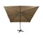 Parasol Déporté Avec Mât Et Lumières LED Taupe 300 Cm