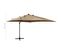 Parasol Déporté Avec Mât Et Lumières LED Taupe 300 Cm