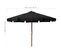 Parasol D'extérieur Avec Mât En Bois 330 Cm Noir