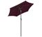 Parasol Avec Lumières LED Rouge Bordeaux 200x211 Cm Aluminium