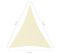 Voile De Parasol Tissu Oxford Triangulaire 4x5x5 M Crème
