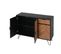 Buffet En MDF 90x30x72 Cm, Noir Et Bois