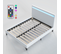 Ensemble Matelas ressorts ensachés + lit LED 120x190 cm ep. 25cm accueil mémoire de forme