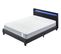 Ensemble Matelas Mousse + Lit Avec Tête De Lit 140x200 Cm Epaisseur 28cm Souple Accueil Latex Nature