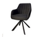 Chaise Rotative Xara Noir Pieds Métal Noir - Noir