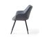 Chaise Simili Gris Sc3 Pieds Métal - Gris