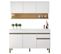 Cuisine Equipée 6 Portes 1 Tiroir Chêne Et Blanc Largeur 150 Cm