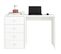 Bureau Blanc 4 Tiroirs 120 Cm Office