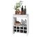 Console - Meuble Bar Blanc Rangement 8 Bouteilles Float