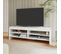 Meuble TV 65 Pouces Blanc 4 Niches 153 Cm