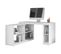 Bureau D'angle Et Rayonnage Blanc 6 Niches