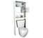 Armoire Wc 2 Portes Blanches 2 Niches L 65 H 175 P 22 Cm