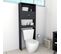 Armoire Wc 2 Portes Noire 175 Cm