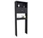 Armoire Wc 2 Portes Noire 175 Cm