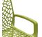 Chaise Design Verte Anis Avec Accoudoirs Dentelle