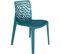 Chaise Design Bleu Turquoise Dentelle