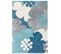 Tapis De Salon Floral En Polyester - Bleu - 160x230 Cm