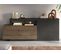 Buffet Avec 2 Portes, 3 Tiroirs Et 1 Niche - Naturel Et Anthracite - Ruselo