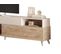 Meuble TV L240cm MONACO imitation chêne et brun rosé