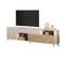 Meuble TV L240cm MONACO imitation chêne et brun rosé