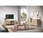 Meuble TV 3 portes GENT L. 160 cm imitation chêne et beige