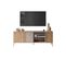 Meuble TV 3 portes GENT L. 160 cm imitation chêne et beige