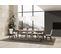 Table Extensible 90x90/246 Cm Ghibli Noyer Cadre Anthracite