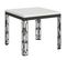 Table Extensible 90x90/180 Cm Ghiblilibra Frêne Blanc Cadre Anthracite