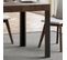 Table Extensible 90x160/264 Cm Linea Noyer Cadre Anthracite