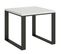 Table Extensible 90x90/180 Cm Tecnolibra Frêne Blanc Cadre Anthracite