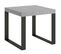 Table Extensible 90x90/246 Cm Tecno Ciment Cadre Anthracite