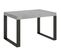 Table Extensible 90x130/234 Cm Tecno Ciment Cadre Anthracite