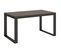 Table Extensible 90x160/264 Cm Tecno Evolution Noyer Cadre Anthracite