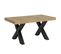 Table Extensible 90x160/264 Cm Traffic Chêne Nature Cadre Anthracite