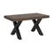 Table Extensible 90x160/264 Cm Traffic Noyer Cadre Anthracite